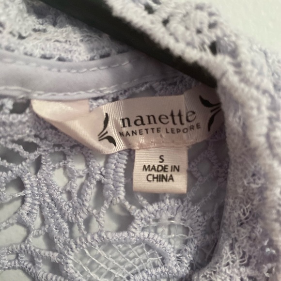 Lavender lace Nanette Lepore blouse - Picture 12 of 13